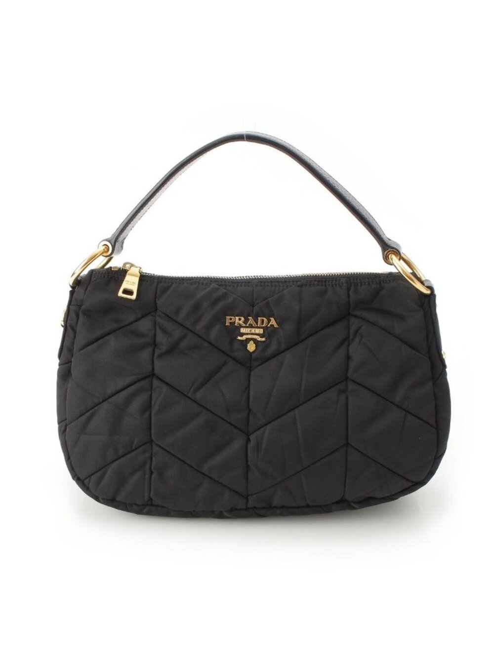 Prada Tessuto Quilted Handbag Black